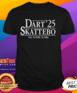 Alt Text: Pretty Jaxson Dart Cam Skattebo 2025 The Future Is Now T-Shirt featuring a vibrant design and bold graphics.