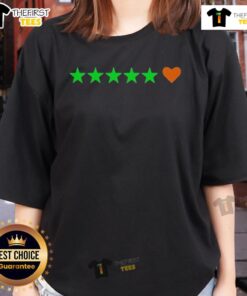Pretty Letterboxd Stars Heart Ladies Tee featuring a stylish design with stars and a heart, perfect for movie lovers.