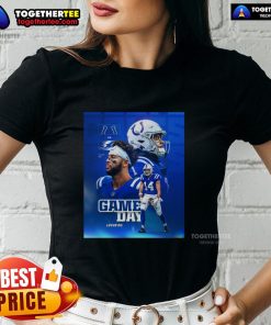Pretty Lucas Oil Indianapolis Colts Game Day Ladies Tee featuring team colors and logo for stylish fan wear.