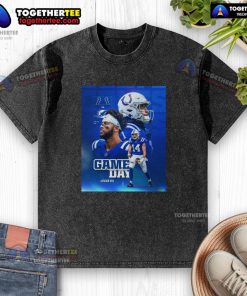 Pretty Lucas Oil Indianapolis Colts game day washed t-shirt featuring team colors and logo, perfect for fans.