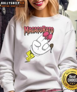 Pretty Macacorato strawberry and chocolate flavor sweatshirt featuring vibrant colors and a trendy design.