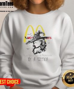 Pretty McDonald's sweatshirt featuring a witch design for Halloween, perfect for a fun, festive wardrobe.