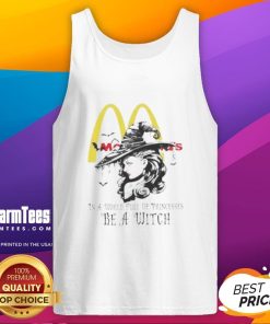 Pretty McDonald's Halloween tank top featuring a witch design, perfect for a festive princess-themed celebration.