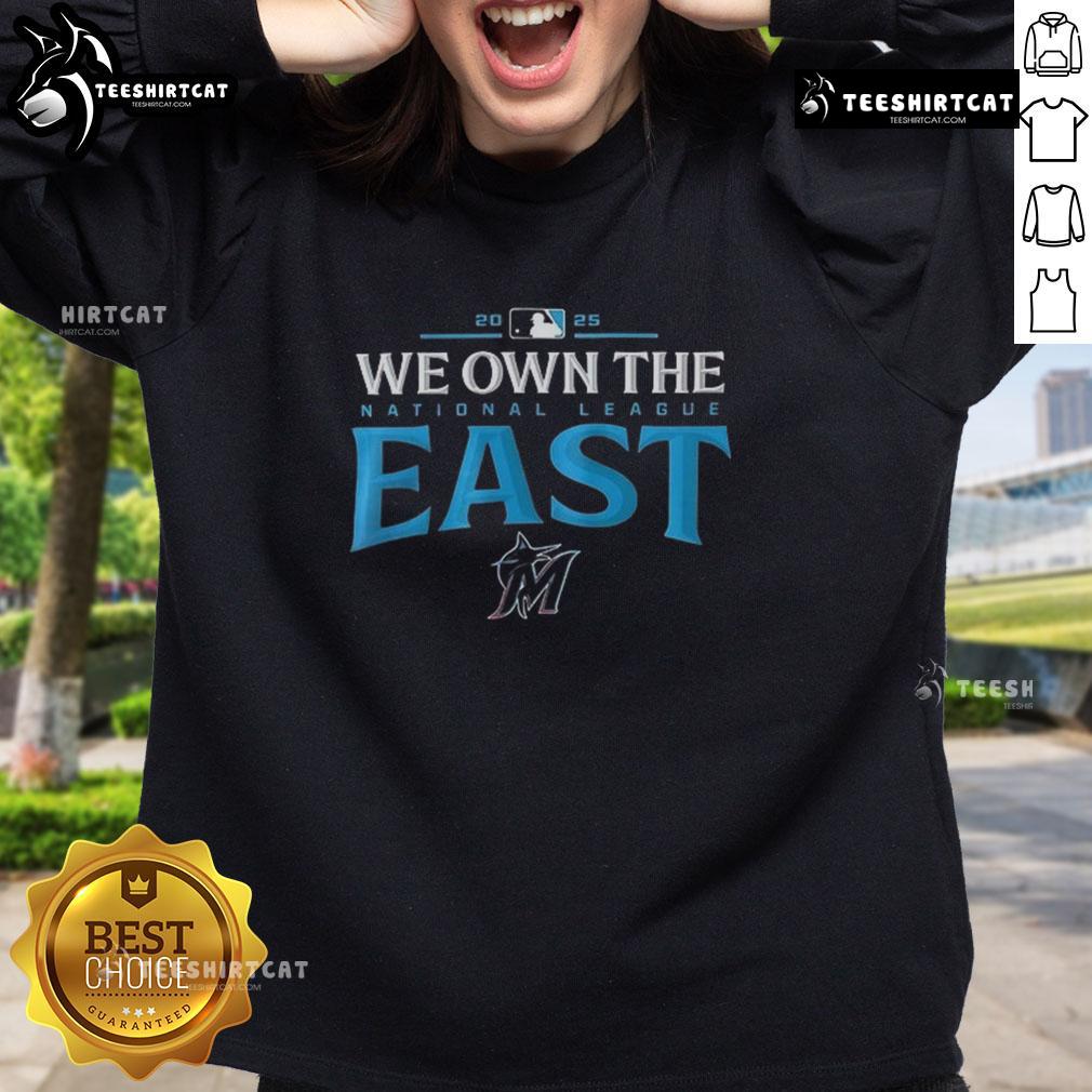 Pretty Miami Marlins 2025 We Own The American League East Division Champions Sweatshirt 2025 Miami Marlins American League East Division Champions sweatshirt showcasing team pride and vibrant colors.