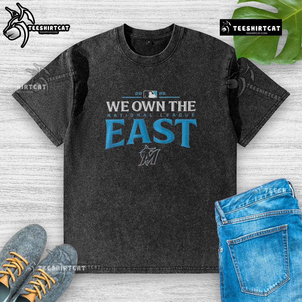 Pretty Miami Marlins 2025 We Own The American League East Division Champions Washed T-Shirt Pretty Miami Marlins 2025 We Own The American League East Division Champions washed t-shirt design showcasing team pride.