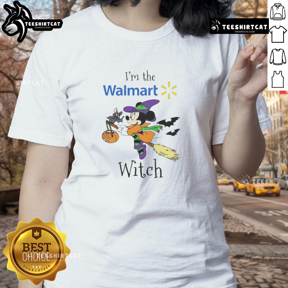 Pretty Minnie Mouse I'M Walmart Witch Trick Or Treat Halloween Ladies Tee Pretty Minnie Mouse Halloween ladies tee from Walmart, perfect for trick-or-treating and festive celebrations.