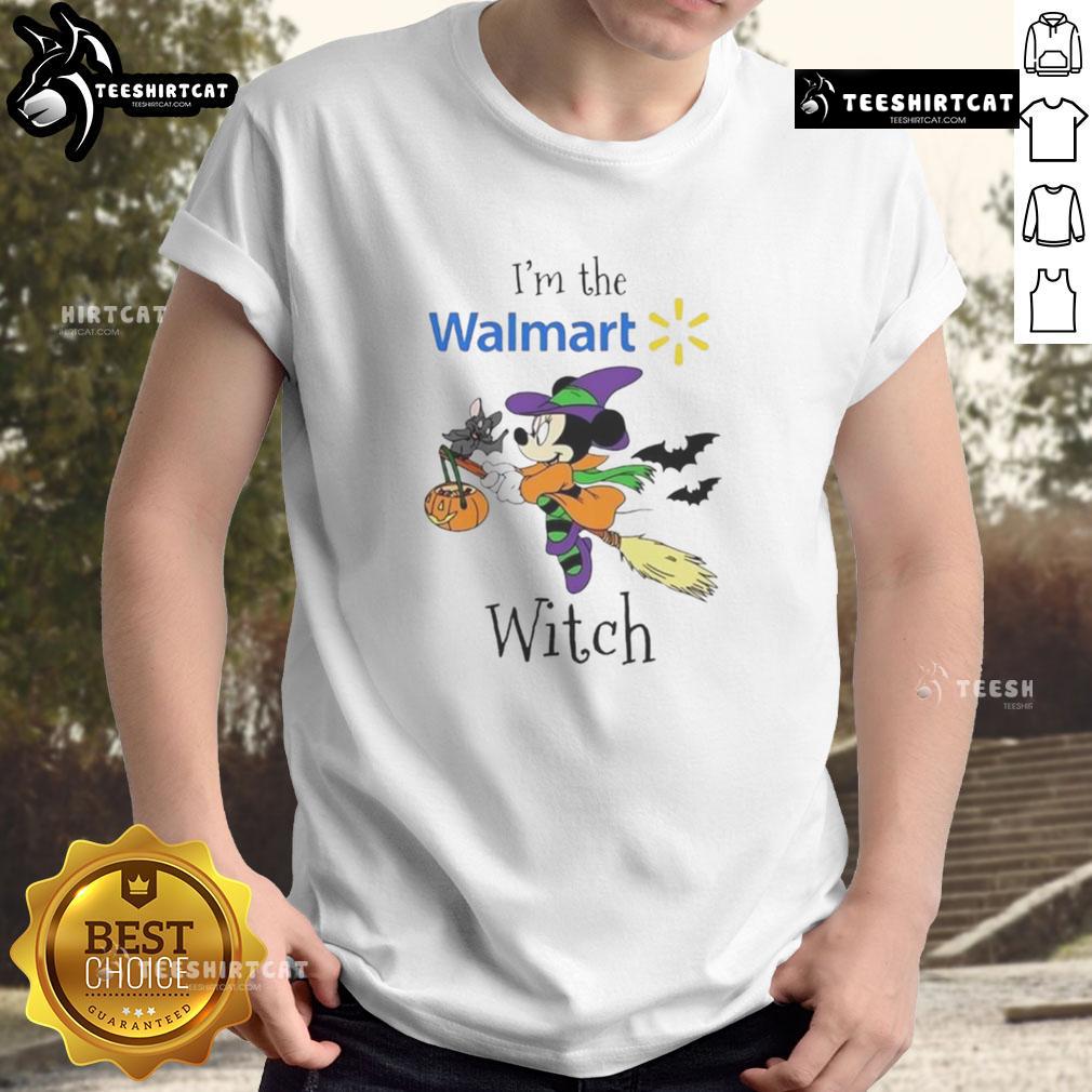 Pretty Minnie Mouse I'M Walmart Witch Trick Or Treat Halloween T Shirt Pretty Minnie Mouse Halloween T-shirt featuring 'I'M Walmart Witch' design for trick or treat fun.