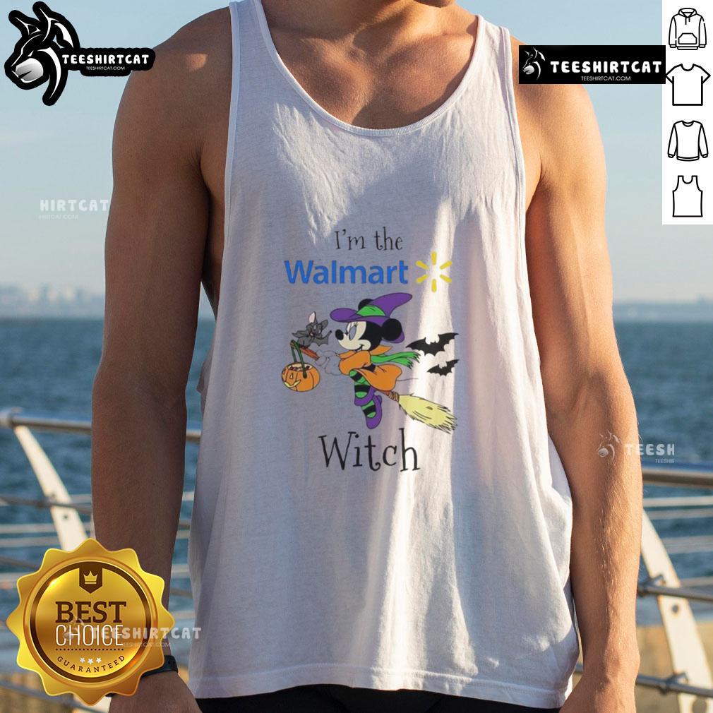 Pretty Minnie Mouse I'M Walmart Witch Trick Or Treat Halloween Tank Top Pretty Minnie Mouse Halloween tank top at Walmart, perfect for trick-or-treating this spooky season.
