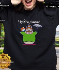 Alt Text: Cozy Pretty My Neighborino My Neighbor Totoro sweatshirt featuring vibrant Totoro design, perfect for anime fans.
