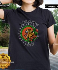 Pretty Nonchalance Tigers Ladies Tee featuring a stylish tiger graphic on a comfortable fabric, perfect for casual wear.