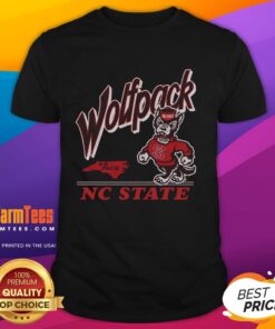 Alt Text: Vintage North Carolina State Wolfpack Fly By T-shirt featuring bold graphics and a classic design for fans.