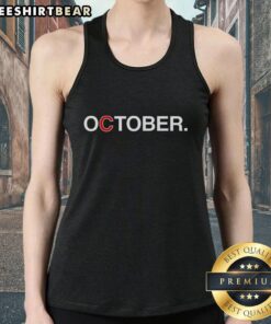 Alt Text: Pretty October baseball Chicago Cubs tank top with vibrant colors, perfect for game day and fall fashion.