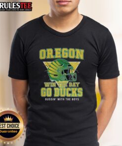 Pretty Oregon Win The Day Go Ducks Helmets T-Shirt featuring vibrant graphics and team colors for passionate fans.