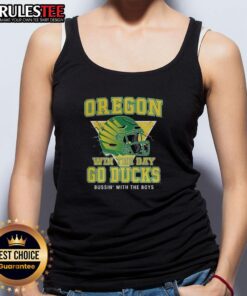Alt Text: Stylish Pretty Oregon Win The Day Go Ducks helmets tank top for fans, showcasing team spirit and vibrant colors.