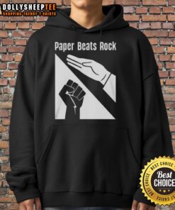 Pretty Paper Beats Rock logo hoodie featuring a stylish design and vibrant colors, perfect for casual wear.