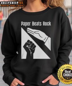 Pretty Paper Beats Rock logo sweatshirt featuring a stylish design in vibrant colors, perfect for casual wear.