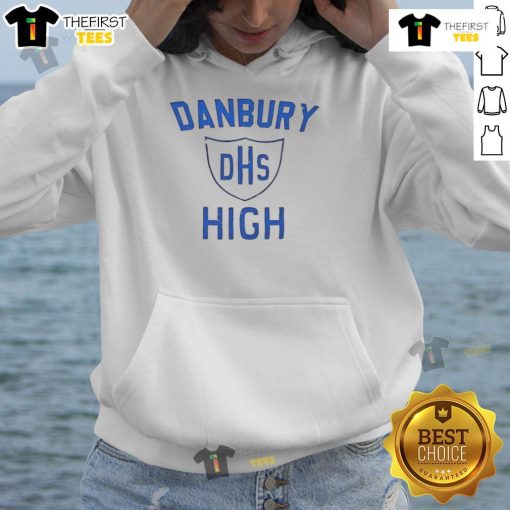 Pretty Paul Danbury High School logo hoodie featuring vibrant colors and a stylish design for school spirit.