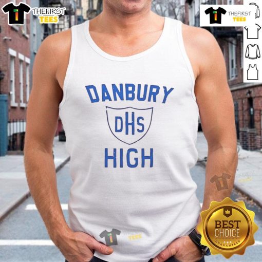 Pretty Paul Danbury High School logo tank top featuring vibrant colors and a stylish design for school spirit.