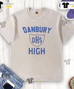 Pretty Paul Danbury High School logo on a washed t-shirt, perfect for school spirit and casual wear.