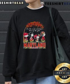 Cozy Maryland sweatshirt featuring 'It's the Most Wonderful Time of the Year' with pretty peanuts design.