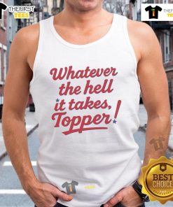 Pretty Philadelphia Phillies Baseball 'Whatever It Takes' Topper Tank Top featuring vibrant team colors and graphics.