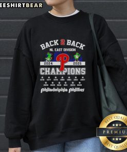 Pretty Philadelphia Phillies East Division Champions 2025 sweatshirt featuring the iconic Phillie Phanatic mascot.