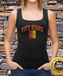 Alt Text: Stylish Pretty Pitt State logo tank top featuring vibrant colors, perfect for showing school spirit at events.