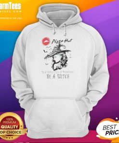 Pretty Pizza Hut hoodie featuring a witch design, perfect for Halloween in a world full of princesses.