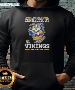 Cozy hoodie featuring Minnesota Vikings logo, perfect for fans living in Connecticut. Stylish and warm for game days.