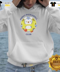 Pretty Pudgy Pickleball Club hoodie in vibrant colors, perfect for pickleball enthusiasts and stylish sportswear lovers.