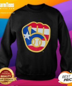 Stylish Puerto Rican Milwaukee Brewers logo sweatshirt featuring vibrant colors and a comfortable fit for fans.