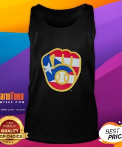 Pretty Puerto Rican Milwaukee Brewers logo tank top featuring vibrant colors and stylish design for fans.