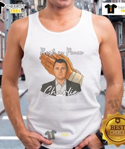Alt Text: Stylish Rest In Peace Charlie Kirk tank top with a vibrant design, perfect for casual wear and memorial events.