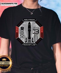 Alt Text: Pretty Rocket Lab Neutron Launch Complex 3 ladies tee featuring a stylish design for space enthusiasts.