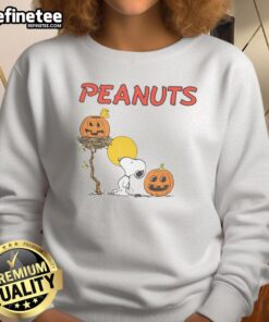 Pretty RSQ x Peanuts pumpkins sweatshirt featuring vibrant colors and fun Peanuts characters in a cozy design.