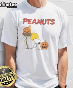 Alt Text: Pretty Rsq X Peanuts Pumpkins T-Shirt featuring a cute pumpkin design with Peanuts characters for a stylish fall look.