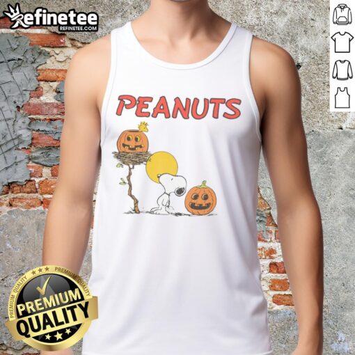 Pretty RSQ x Peanuts Pumpkins Tank Top featuring colorful pumpkin graphics for a fun fall fashion statement.
