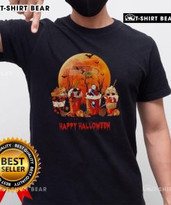 Pretty Seattle Seahawks Happy Halloween coffee T-shirt featuring festive graphics and team colors for fans celebrating Halloween.