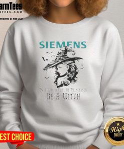 Pretty Siemens 'Be a Witch' Halloween sweatshirt featuring vibrant graphics, perfect for festive fall celebrations.