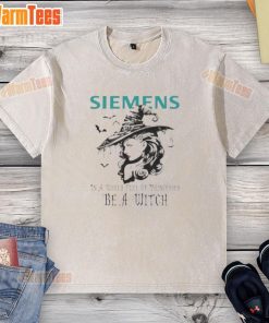 Pretty Siemens Halloween washed t-shirt featuring a witch design, perfect for a fun and unique Halloween outfit.