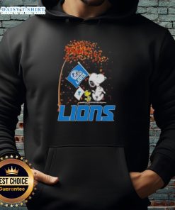Alt Text: Cozy Pretty Snoopy x Woodstock hoodie featuring It's The Most Wonderful Time Of The Year for Detroit Lions fans.