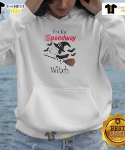 Alt Text: Pretty Speedway X Snoopy I'm The Witch Halloween Hoodie featuring a playful Snoopy design for festive fall style.
