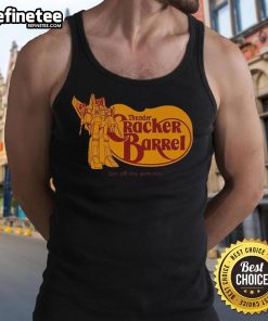 Pretty Starscream and Thundercracker in 'Get Off My Airframe' scene from Transformers cartoon on tank top design.