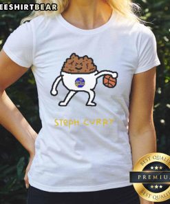 Pretty Steph Curry Golden State Warriors player pun ladies tee, featuring vibrant design and sporty style for fans.