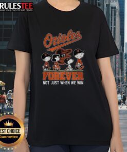 Pretty The Peanuts Baltimore Orioles Show Forever Ladies Tee featuring a stylish design celebrating Orioles fandom.