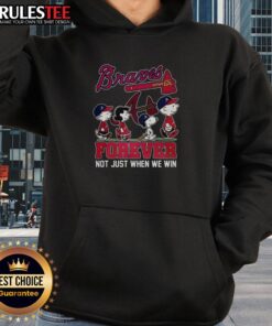 Pretty The Peanuts Show Atlanta Braves Forever hoodie featuring a vibrant design celebrating team spirit and loyalty.