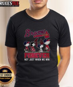 Pretty The Peanuts Show Atlanta Braves Forever T-Shirt featuring a vibrant design, perfect for loyal fans.