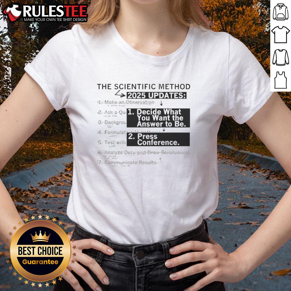 Pretty The Scientific Method 2025 Updates Ladies Tee Pretty The Scientific Method 2025 Updates Ladies Tee featuring a stylish design for science enthusiasts.