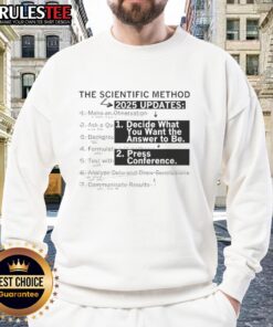 Pretty The Scientific Method 2025 Updates Sweatshirt in stylish design, perfect for science enthusiasts and casual wear.
