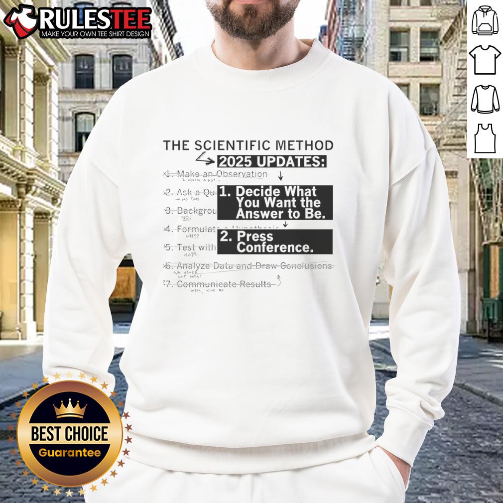 Pretty The Scientific Method 2025 Updates Sweatshirt Pretty The Scientific Method 2025 Updates Sweatshirt in stylish design, perfect for science enthusiasts and casual wear.